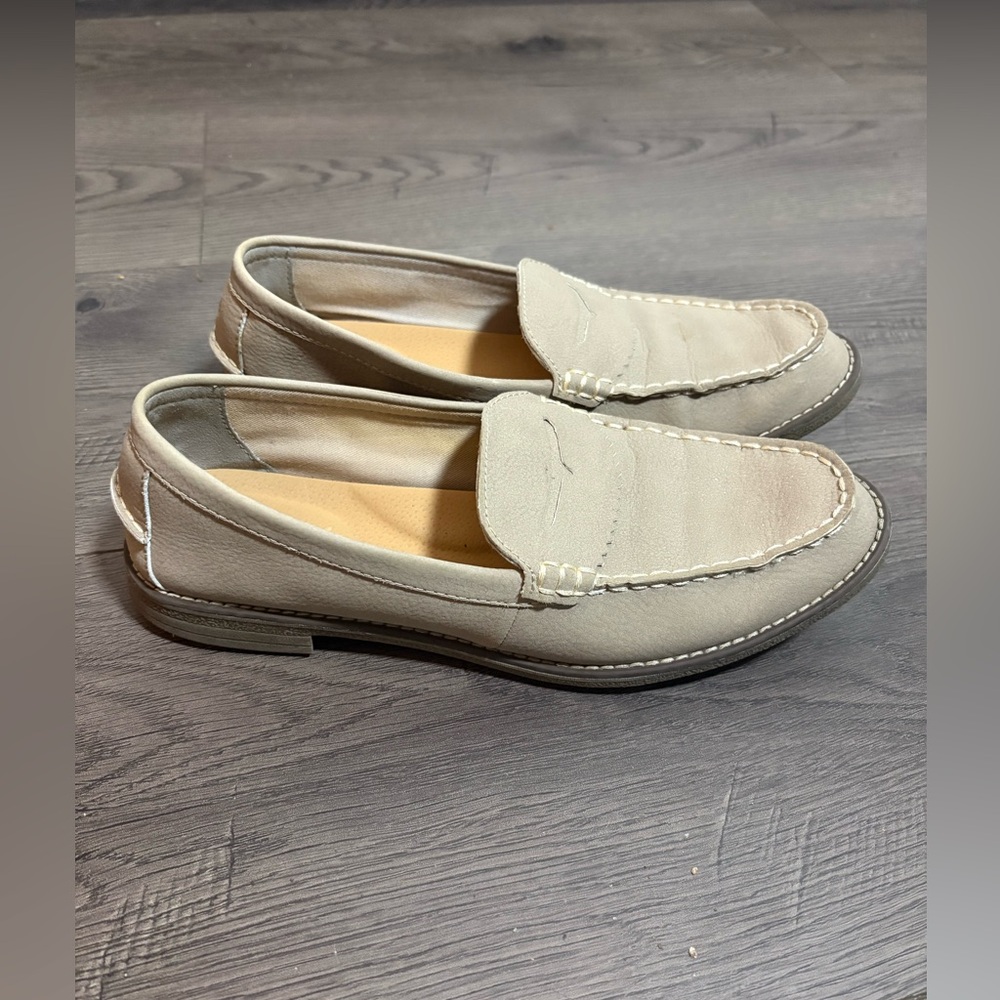 Sperry Topsider Seaport Penny Loafer Exotic Taupe Preppy Nautical Classic Office - Picture 2 of 7